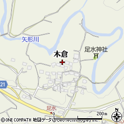 熊本県上益城郡御船町木倉5344周辺の地図