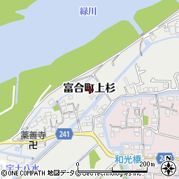 熊本県熊本市南区富合町上杉周辺の地図