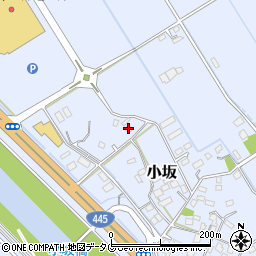 熊本県上益城郡御船町小坂1520周辺の地図