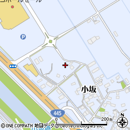 熊本県上益城郡御船町小坂1479周辺の地図