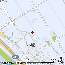 熊本県上益城郡御船町小坂1279周辺の地図