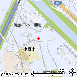 熊本県上益城郡御船町小坂2244周辺の地図