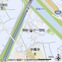 熊本県上益城郡御船町小坂2224周辺の地図