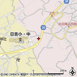 太田尾簡易郵便局周辺の地図