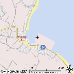 太田尾港緑地周辺の地図