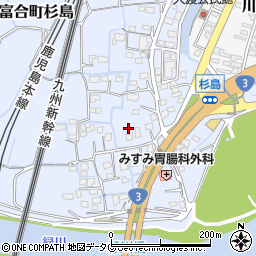 熊本県熊本市南区富合町杉島974-3周辺の地図