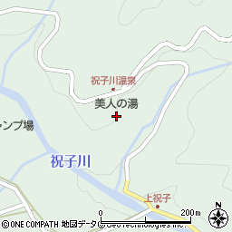 祝子川温泉美人の湯周辺の地図