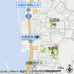 雲仙警察署小浜交番周辺の地図