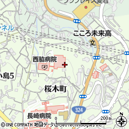 長崎県長崎市桜木町3周辺の地図