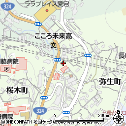 ローソン長崎弥生町店周辺の地図