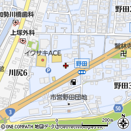 ローソン熊本野田二丁目店周辺の地図