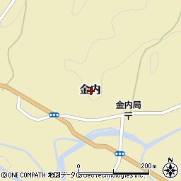熊本県上益城郡山都町金内周辺の地図