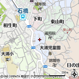 長崎県長崎市大浦東町周辺の地図