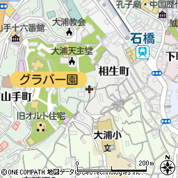 大浦展望公園周辺の地図