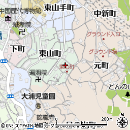 長崎県長崎市東山町12-4周辺の地図