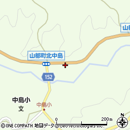 中島小学校入口周辺の地図