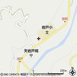 天岩戸土地改良区周辺の地図