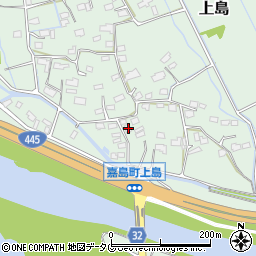 熊本県上益城郡嘉島町上島1293周辺の地図