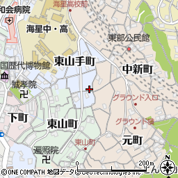 重要文化財東山手十二番館周辺の地図
