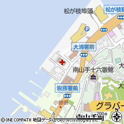 九州運輸局　長崎運輸支局・本庁舎・海事関係造船・船舶登録・測度関係周辺の地図