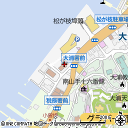 大浦警察署周辺の地図