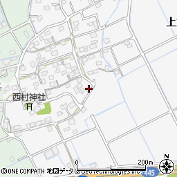 熊本県上益城郡嘉島町上六嘉872-3周辺の地図