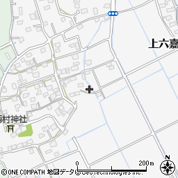 熊本県上益城郡嘉島町上六嘉842周辺の地図