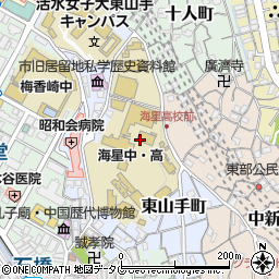 長崎県長崎市東山手町周辺の地図