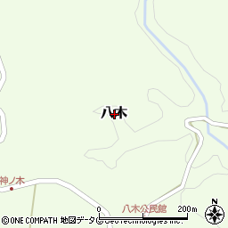 熊本県上益城郡山都町八木周辺の地図