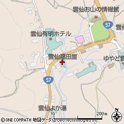 雲仙福田屋周辺の地図