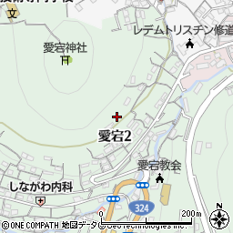 長崎県長崎市愛宕2丁目周辺の地図