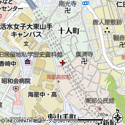 長崎県長崎市十人町17-14周辺の地図