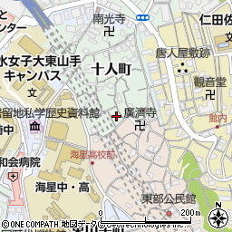 長崎県長崎市十人町15周辺の地図