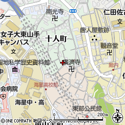 長崎県長崎市十人町14-12周辺の地図