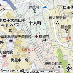 長崎県長崎市十人町15-2周辺の地図