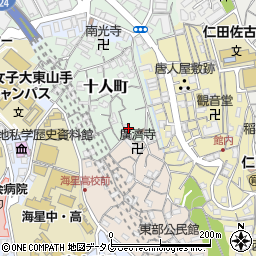 長崎県長崎市十人町13-17周辺の地図