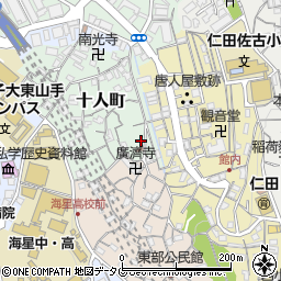 長崎県長崎市十人町13-8周辺の地図