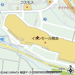 イオンモール熊本屋上駐車場周辺の地図