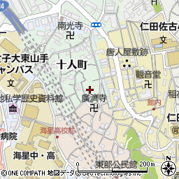 長崎県長崎市十人町13-15周辺の地図