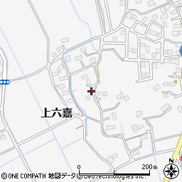 熊本県上益城郡嘉島町上六嘉405周辺の地図