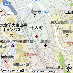 長崎県長崎市十人町16-5周辺の地図