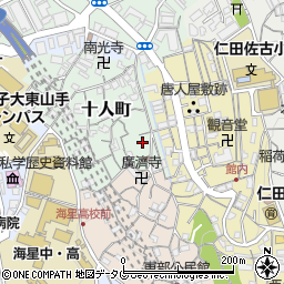 長崎県長崎市十人町13-7周辺の地図
