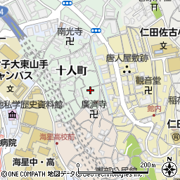 長崎県長崎市十人町13周辺の地図