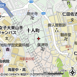 長崎県長崎市十人町13-20周辺の地図
