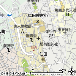 長崎県長崎市稲田町1周辺の地図