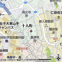 長崎県長崎市十人町14-5周辺の地図