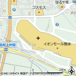 イオンモール熊本内郵便局周辺の地図