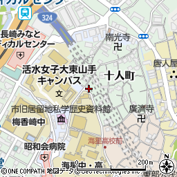 長崎県長崎市十人町7-16周辺の地図