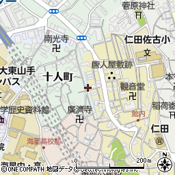 長崎県長崎市十人町10-15周辺の地図