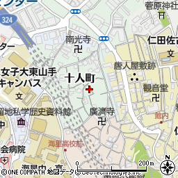 長崎県長崎市十人町14-2周辺の地図